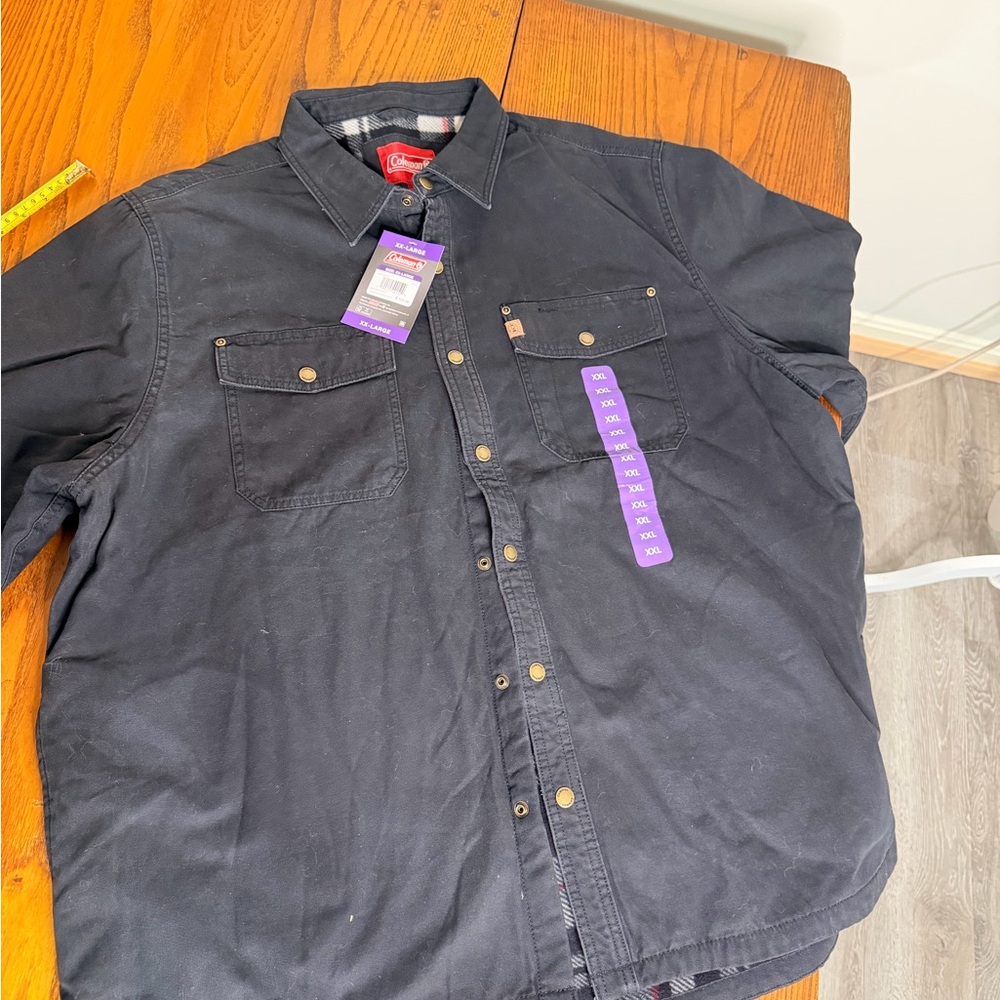 Coleman Black Flannel Lined Men's Jacket